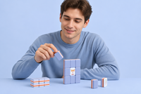 Mahjong américain moderne de qualité professionnelle, 160 tuiles en acrylique superposées violettes, motif floral printanier, personnalisé, pour 4 joueurs