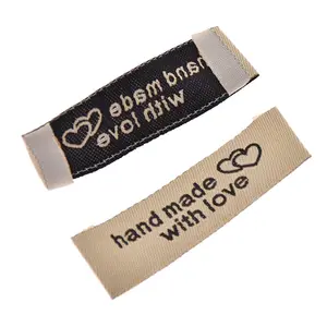 Customized Fabric Sewing Clothing Labels For Garment Brand Logo Woven Label With Personalized Name Clothes Tags For Dress