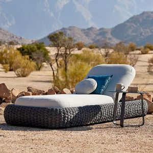 PLUS DE DESIGN Moderne Imperméable Patio Hôtel Piscine Teck Simple Bois Massif Rotin <span class=keywords><strong>Chase</strong></span> Aluminium Extérieur Soleil Chaise Lounge - Product Image 3