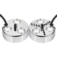 Atomizador ultrasónico de 3/5 cabezales, gran salida de niebla con luces RGB, para estanques, acuarios, rocallas y humidificación de jardines