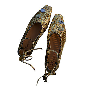 Le' Murmure Ballerine da Donna in Pelle di Pecora Intrecciata con Punta Quadrata e Tacco Piatto, Super Morbide, per Primavera - Product Image 5