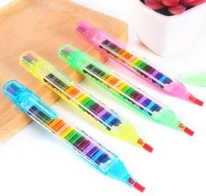 बच्चों की चित्रकारी रंगीन Crayons 20 रंग धो सकते हैं छात्र चित्रित Crayons कला ब्रश तेल Pastels थोक