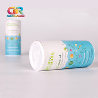 Tube de stockage de sel en carton cylindrique, écologique, fait main, de qualité alimentaire, avec couvercle saupoudreur et doublure en aluminium sécurisée