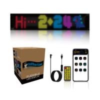 Affichage LED miniature de premier ordre, densité de 1696 pixels, contrôlé par application USB Bluetooth, motif de texte personnalisable, utilisation intérieure flexible, panneau LED
