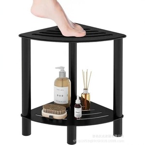 Repose-pieds d'angle de douche en métal Qingguang 32,5x32,5x42 avec étagère de rangement, étanche, pour salle de bain et rasage des jambes - Product Image 2