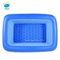 Piscine Gonflable Portable en PVC 0,28 mm Bleue pour Famille, Jardin, Camping, Extérieur, Enfants, Bébés, Saison de Natation, Impression de Logo - Grande Vente