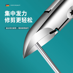 Cortauñas para uñas encarnadas de acero inoxidable con mango rojo y diseño de corte en ángulo de 25 grados - Product Image 3