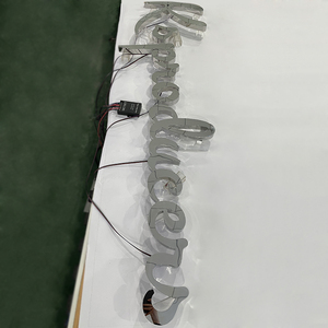 Insegna Logo 3D Personalizzata <span class=keywords><strong>per</strong></span> Interni/Esterni con Retroilluminazione LED RGB in Acciaio Inox IP65 Impermeabile con Controllo Touch <span class=keywords><strong>per</strong></span> Aziende - Product Image 3