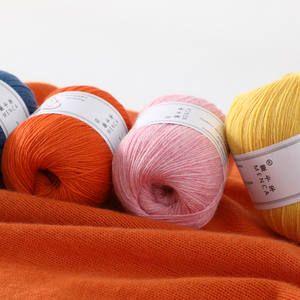 Hilo de Cachemira AURUM en Oferta, Hilo Suave y Cálido Antiestático y Ecológico, Mezcla de Lana Merino para Tejer a Mano, Suéteres Teñidos MENCA - Product Image 5