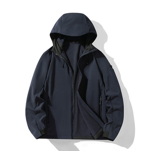 Veste à capuche Softshell imperméable pour homme Veste à capuche en polaire à membrane 3 couches Coupe-vent pour homme jeune - Product Image 4