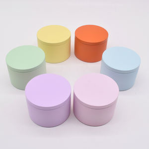 사용자 정의 컬러 빈 라운드 선물 금속 핑크 블랙 골드 8 온스 주석 양초 용기 항아리 상자 깡통 캔들 사탕 왁스 차 선물 - Product Image 2