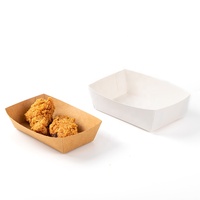 Barquettes alimentaires jetables en papier kraft, boîtes en papier écologiques pour poulet frit, frites, snacks, emballage à emporter