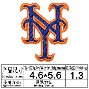 Nouveauté : Patchs brodés pour universités et collèges, à repasser, logo d'équipe sportive <span class=keywords><strong>MLB</strong></span>, patchs pour chapeau - Product Image 3