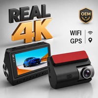 Enregistreur vidéo 4K pour voiture, caméra embarquée double objectif avec WiFi, suivi GPS, super condensateur, écran IPS 3 pouces, surveillance de stationnement 24h/24, vision nocturne et application