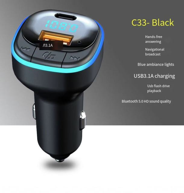 New Multi-Function for Bluetooth Car Kit FM Transmitter Car Charger & MP3 Player with High Quality Sound & Easy Operation