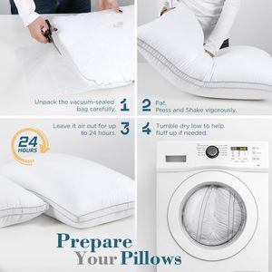 Almohada de Plumas de Ganso Natural para Hotel, Almohada de Viaje Personalizada - Product Image 3