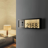 Système d'identification électronique intelligent pour hôtel avec sonnette tactile, fonctions DND et de mise en état de chambre, personnalisable pour projets hôteliers OEM