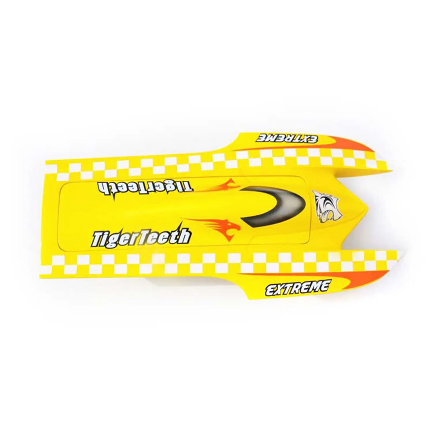 E22 Hoge Snelheid Voorgeschilderde Gele Racekit Rc Boot Romp Alleen Voor Geavanceerde Speler Toucan Boys Waterspel