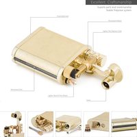 Briquet au kérosène 2 en 1 à bras de levage de style antique avec allumette permanente
