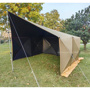 Outdoor Pop-up Foldable Canvas Quick-Set Windbreak Tent Shelter <strong>Wind</strong> <strong>Break</strong> with Tarp - Product Image 1