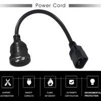 Câble d'alimentation 220V pour appareils électroménagers avec prise australienne 3 broches mâle et prise IEC femelle IP11, cordon d'extension C20, approuvé SAA