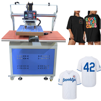 Presse à chaud hydraulique pneumatique à double station à ouverture automatique 16x24 38x38 impression par sublimation pour vêtements T-shirt