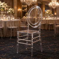 Chaise fantôme en acrylique transparente personnalisable en gros, empilable, pour événements, mariages, banquets et fêtes