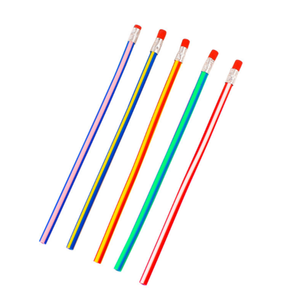 ดินสอแบบใหม่รักษ์โลก แกนอ่อนงอได้ สีดำ ลายเกลียวบาง ทำจาก PVC สำหรับเด็ก - Product Image 2