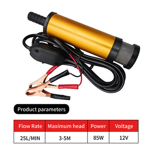 Small Motor Aluminum Oil <b>Pump</b> 38mm Diameter 12V/24V <b>Battery</b>-Powered 85W 25L/min Low Cable Submersible - Product Image 5