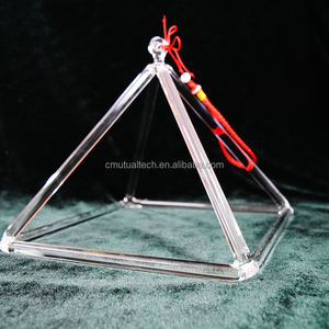 Q're 4 ~ 12 ''Pyramides chantantes en cristal de quartz clair transparent CDEFGAB C # D # F # G # A # Tones Fréquence 432Hz/440Hz pour la thérapie par le son - Product Image 4