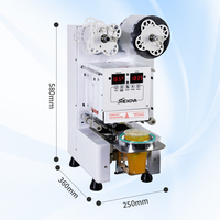Machine à sceller les gobelets en papier et en plastique pour boissons commerciales 90/95/98 mm, machine à sceller automatique électrique pour jus, thé à bulles
