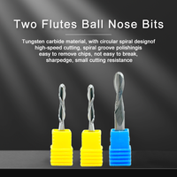 Fraise en bout à nez de boule 3.175mm 4mm 6mm pour outil de coupe de bois Cnc Router Bits Cutter 4mm 6mm Ball Nose Bit