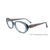 Gafas Ópticas de Acetato Ovaladas para Mujer, Montura con Superficie Pulida, Bisagra de Resorte Reparable, Gafas de Prescripción a la Moda