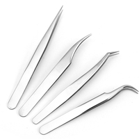 WELLFLYER ET-095 vente en gros de pinces à cils Volume en acier inoxydable coloré Fournisseur d'extension de cils Logo privé Outils de cils