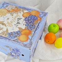 Hoogwaardige fruitgeschenkdoos Oranje Druif Universeel Leeg Creatief Hoogwaardig golfkartonnen doosje Bronzing Hot Stamping Lint