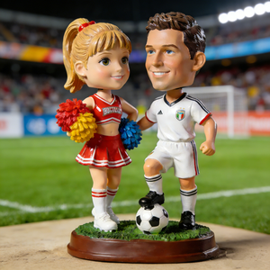 Figurine bobblehead artistique personnalisée en polyrésine faite à la main pour les couples, voyage d'aventure en <span class=keywords><strong>montagne</strong></span> enneigée - Product Image 6