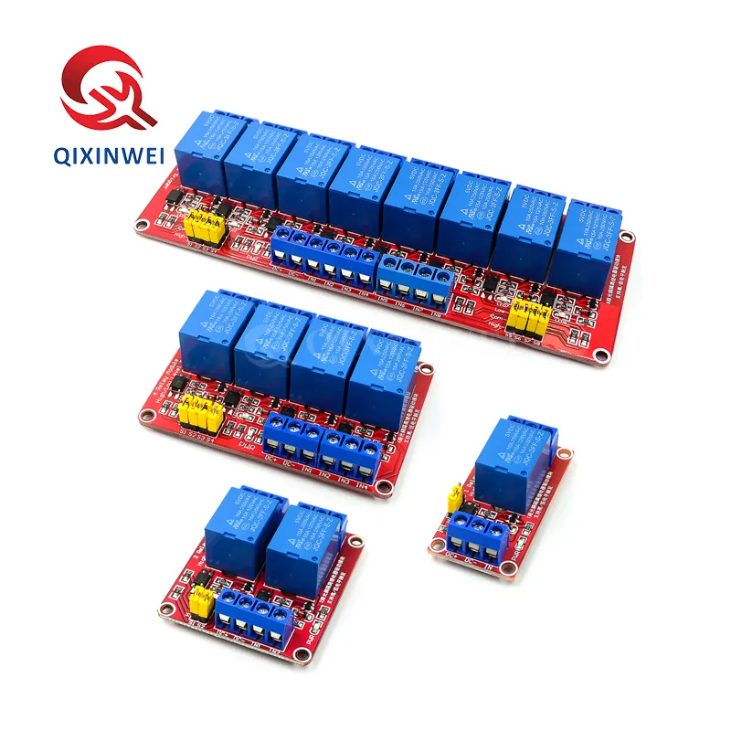 QXW 1/2/4/8 kanal 5V 12V 24V röle modülü Optocoupler izolasyon