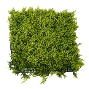 CGUV หญ้าเทียมกลางแจ้งแนวตั้งสวนสีเขียวพืชแผงปลอมสีเขียวหญ้าผนัง