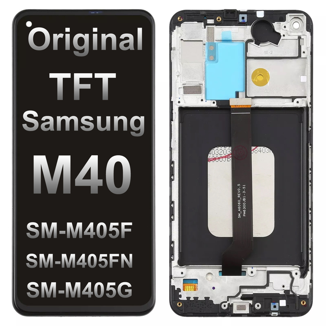 PLS TFT Incell Screen Replacement for Samsung M40 LCD Display Digitizer Assembly SM-M405F M405FN M405G Touch Screen Panel Frame