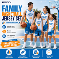 Conjunto de Camisetas de Baloncesto Familiares Personalizadas, Ropa Deportiva a Juego para Padres e Hijos, para Eventos Comunitarios, Campamentos, Clubes y Actividades Grupales