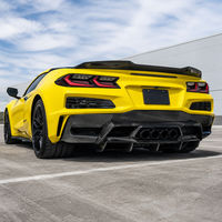 Diffuseur arrière en fibre de carbone pour Corvette C8 Z06, kit d'amélioration du pare-chocs 2020-2024, finition brillante 3K Twill, kit aérodynamique léger à fixation par boulons