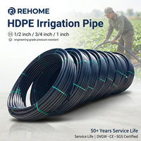 Pipa Gulung HDPE Hitam PE100 PN10 25mm 32mm Langsung dari Pabrik, Pipa Irigasi Polietilena untuk Sistem Air Rumah Kaca