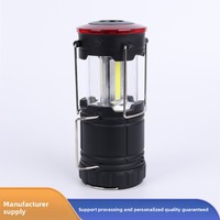 Lanterne de camping LED pliable alimentée par batterie 2-en-1 lampe de poche avec lumière de secours avec et base magnétique