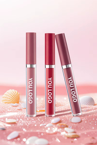 Coffret de 3 rouges à lèvres liquides mats longue tenue et waterproof, style coréen, pour un maquillage quotidien des lèvres, kit cosmétique, coffret cadeau. - Product Image 3