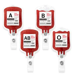 Medical Nurse Series Badge Reel Blood Transfusion Bag For Hospital Retractable Badge Holder