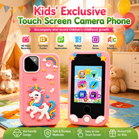 Lindo Teléfono Celular Electrónico para Niños, Juguete para Niños Pequeños, Teléfono Inteligente con Almacenamiento Interno, Regalos de Cumpleaños para Niños de 3 a 12 Años