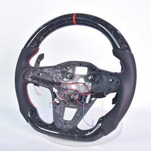 Adatto per <span class=keywords><strong>Volkswagen</strong></span> <span class=keywords><strong>CC</strong></span>, Passat, Jetta, Lingdu Golf, Volante in Pelle e Fibra di Carbonio, Modifica del Volante in Legno di Pesco Disponibile - Product Image 2