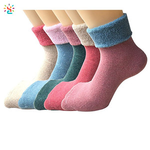 Calcetines Deportivos de Mujer Elegantes y de Alta Calidad, Mezcla de <span class=keywords><strong>Lana</strong></span>, Cálidos para Invierno, Tejido Jacquard, Calcetines Casuales Personalizados - Product Image 5