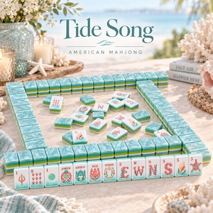 Juego de 160 Fichas de Mahjong Americanas Premium, Material Acrílico de 4 Capas, Diseño Coral, Acabado Liso, Fichas de Mahjong para Regalo de Cumpleaños - Product Image 1