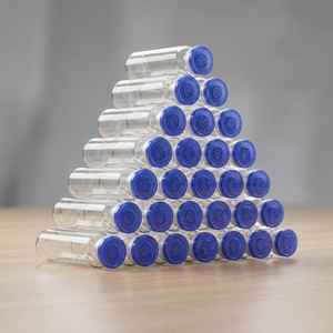 Medical One-Piece Flip Top Aluminum-Plastic Lids with Blue Plastic Cover for Laboratory Specimen Xilin Vial Matching - Product Image 2